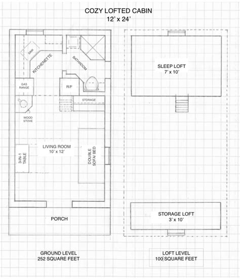 Plans to build a 24 x 24 cabin, cottage or tiny home. Image result for 12 x 24 cabin floor plans | Cabin floor plans, Cabin floor, Tiny house floor plans