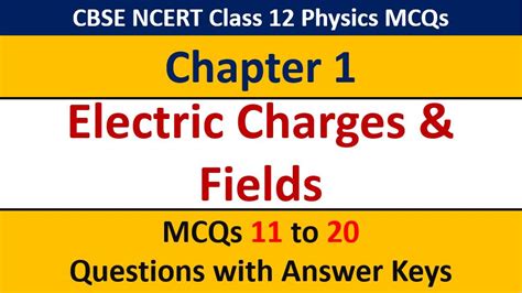 Electric Charges Fields Cbse Class Physics Mcq Questions Answer