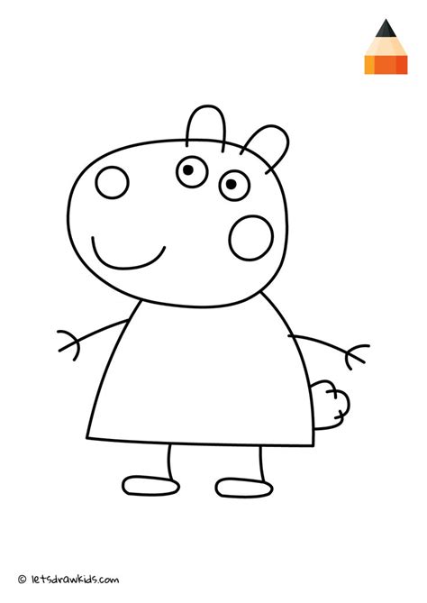Coloring Page - Peppa Pig - Suzy Sheep | Peppa pig drawing, Peppa pig
