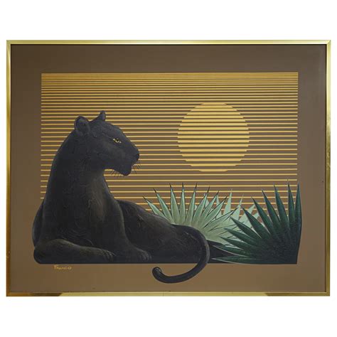 Impressive Painting Of A Black Panther At Sunset By Franco For