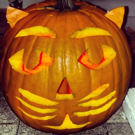 Simple Cat Jack O Lantern Jack O Lantern Pumpkin
