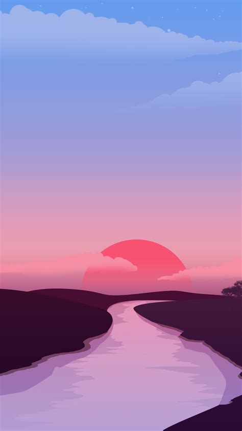 1080x1920 Digital Sunset Art Iphone 7 6s 6 Plus And Pixel Xl One