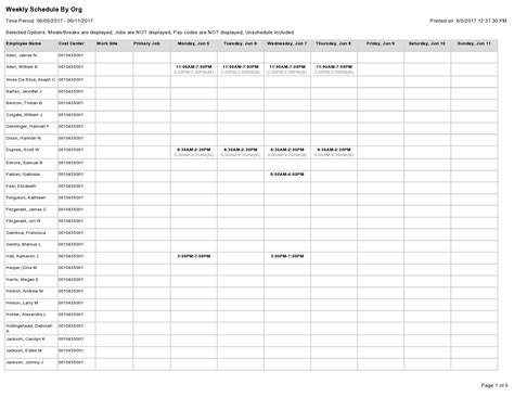 37 Free Employee Schedule Templates Excel Word Pdf