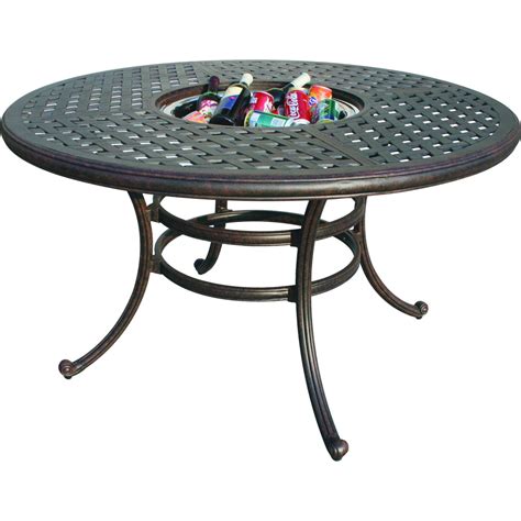 Darlee Series 30 52 Inch Cast Aluminum Patio Dining Table With Ice