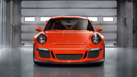 2015 Porsche 911 Gt3 Rs Front View Orange Car Wallpaper Cars