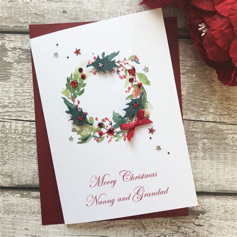 Make your christmas card even more special by creating a diy christmas card with photos. Handmade Christmas Card 'Berries & Holly' - Handmade Cards ...