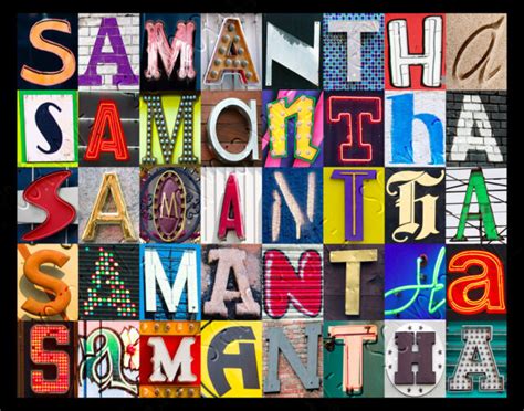 Samantha Name Poster Featuring Photos Of Actual Sign Letters Ebay