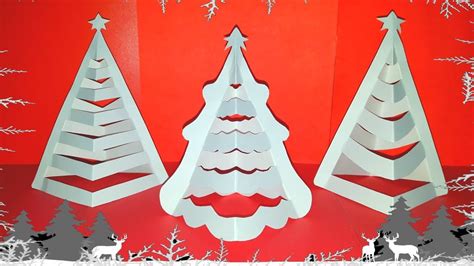 Tutorial How To Make Paper Cutting Art 3d Paper Christmas Tree Xmas