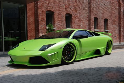 Lamborghini Murcielago Supercar Green Tuning Wallpaper 3872x2592