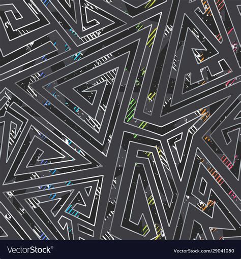 Abstract Maze Seamless Pattern Royalty Free Vector Image