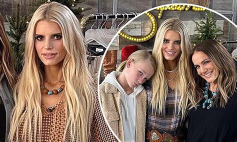 jessica simpson 42 poses with daughter maxwell 10 and mom tina 62 daily mail online