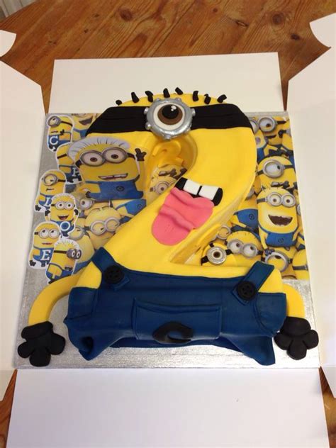 See more ideas about minions, minion cake, cake. Minion number 2 cake | Minions, Kids cake