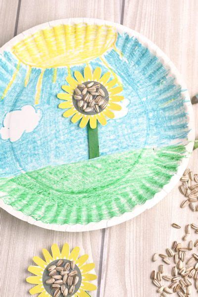 Paper Plate Sunflower Craft For Kids Growing Sunflower Craft