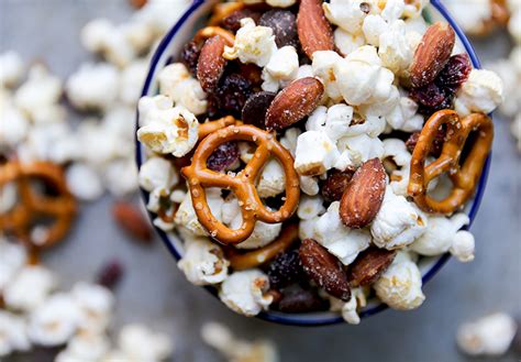 Salty Sweet And Smoky Popcorn Snack Mix Floating Kitchen