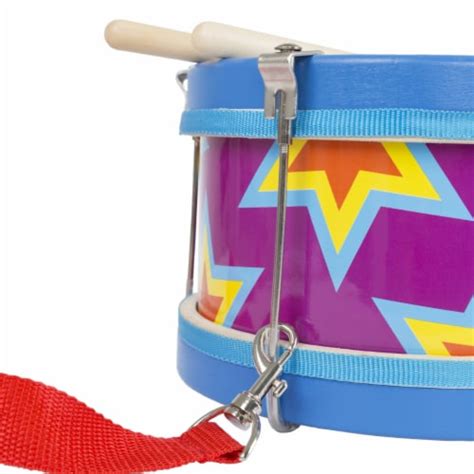 Hey Play 80 Gd 5124 Double Sided Toy Marching Drum With Adjustable