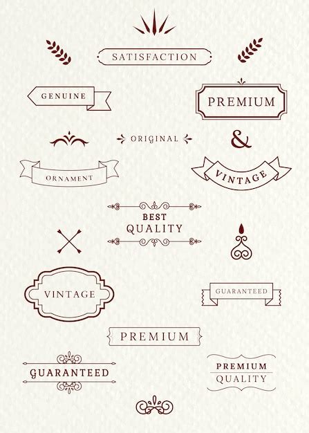 Free Vector Vintage Labels And Banners