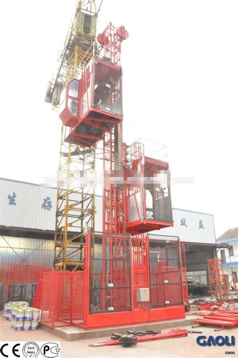 4 Tons Double Cage Ce And Gost Approved Construction Elevatorlifting