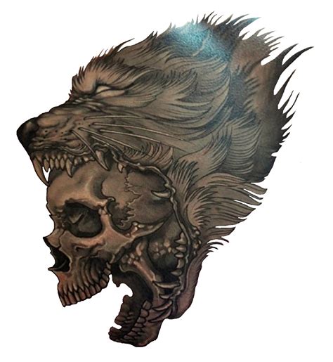 Wolf Skull Tattoo 3d Hd Wolf Skull Tattoo