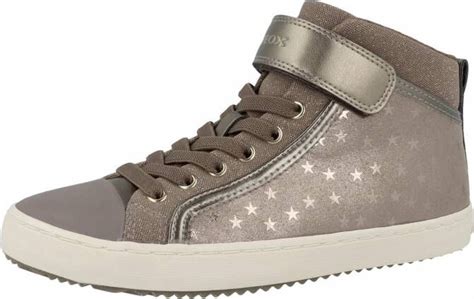 Geox J Kalispera Sneakers Grijs Imitatieleer Dames Schoenen Nl