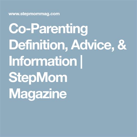 Everything you don't want to happen will happen, and you might find yourself begging for privacy and alone time. Co-Parenting Definition, Advice, & Information | StepMom ...