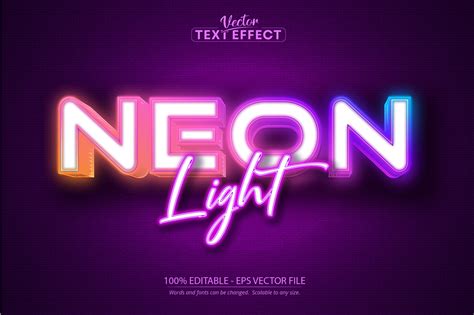 Neon Light Text Effect Editable Neon Graphic By Mustafa Beksen
