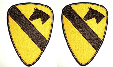 Us Army 1st Cavalry Division Full Shoulder Embroidered Unit Patch 2