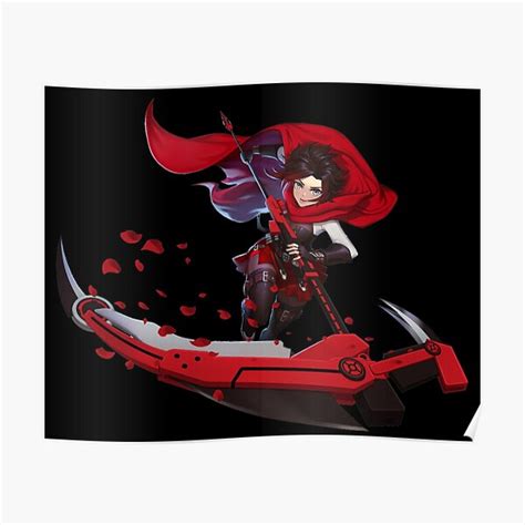 Rwby Ruby Rose Poster For Sale By Demoralizeanime Redbubble