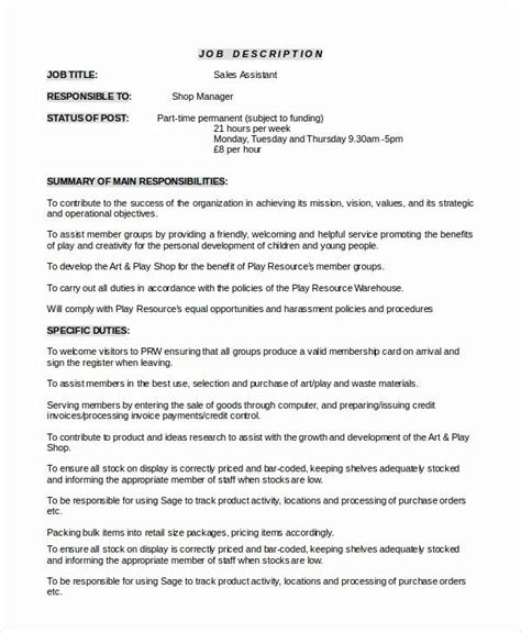 What do assistant bank managers do? Sales assistant Job Description Resume Fresh Sample ...