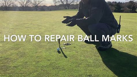 How To Repair Ball Marks Youtube