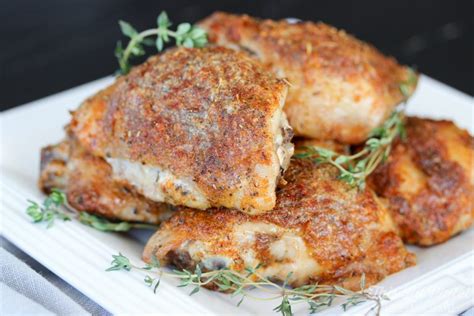 Oven Baked Ranch Crispy Chicken Thighs This Lil Piglet