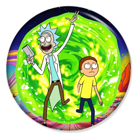 When rick will fight with coronavirus ? RICK AND MORTY - PORTAL ARTWORK 25mm 1" Pin Badge Button ...