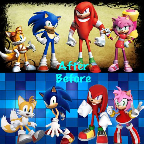 Sonic Before And After By Lunateam On Deviantart