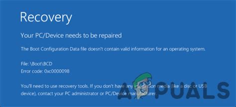 Fix Your Pc Device Needs To Be Repaired Error On Windows Appuals