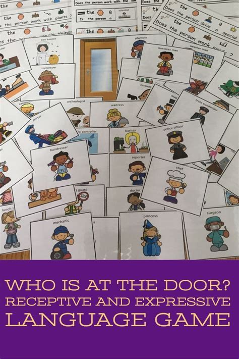 Receptive Expressive Language Game Occupations Who Is At The Door
