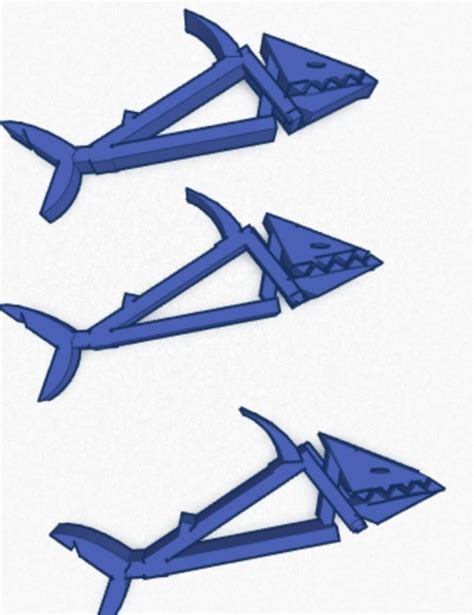Makoz Shark Clips 3d Printable Model Cgtrader