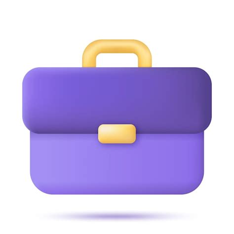 Premium Vector Business Briefcase Icon 3d Rendering