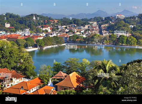 View Over The City Of Kandy In Sri Lanka Stock Photo Alamy