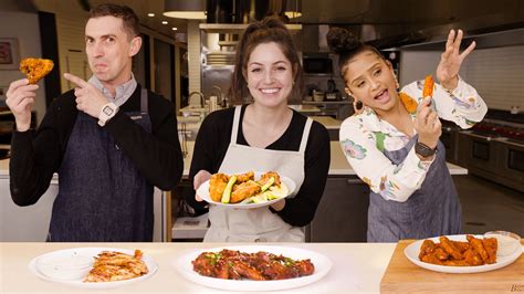 watch pro chefs make chicken wings 7 ways test kitchen talks bon appétit
