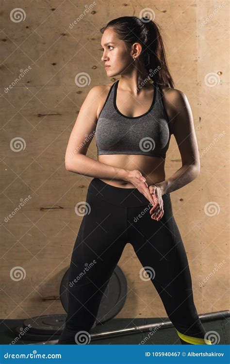 Portrait Of Young Woman With Her Hands On Hips Stock Image Image Of Health Active 105940467