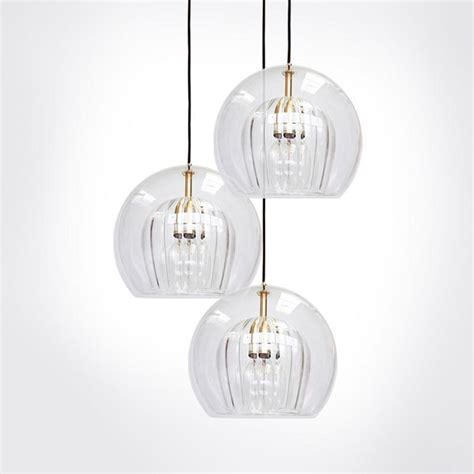 Nordic Clear Glass Gold Pendant Light Modern Lamp Kitchen Ceiling Light