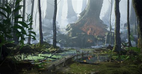 Artstation Swamp Environment Concept