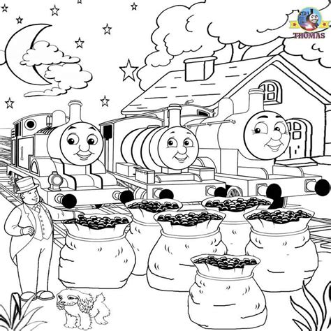 Free Printable Railway Pictures Thomas Scenery Drawing For Coloring | Train Thomas the tank