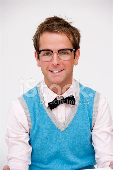 Portrait Of A Handsome Computer Geek Or Nerd Stock Photo Royalty Free