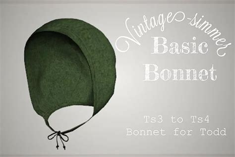 Basic Bonnet Vintage Simmer Bonnets Sims 4 Vintage
