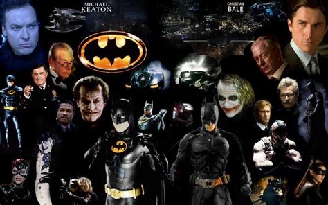 Batman Movie Collage Pretty Good Comparison Of The Keaton And Bale