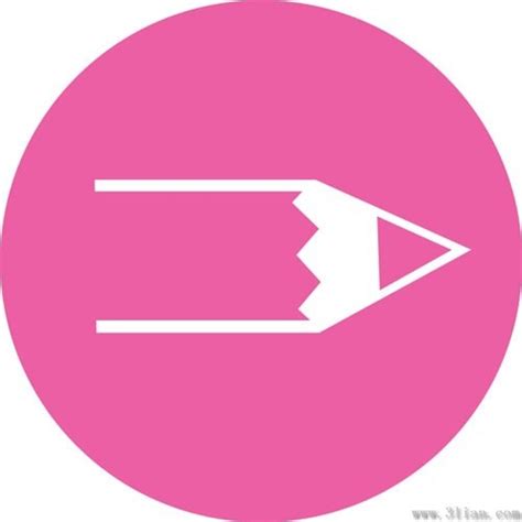 Pink pencil icon vector Free vector in Adobe Illustrator ai ( .ai