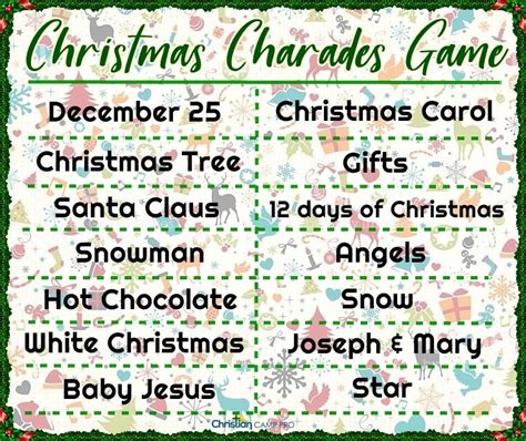 A Fun Christmas Charades Game This Holiday Season Free