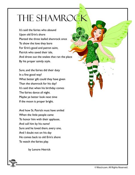 Here's to the saint that blessed it! The Shamrock Kids Poem for St. Patrick's Day | Woo! Jr ...