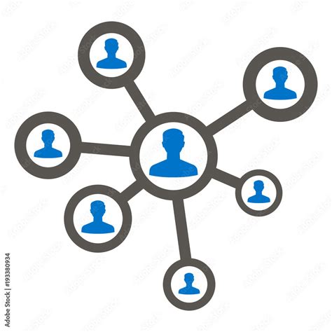 People Social Network Icon Vector Human Networking Media Illustration