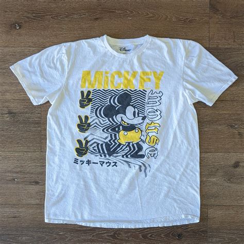 Mickey Mouse Disney Mickey Mouse Kanji Style T Shirt Size L Grailed